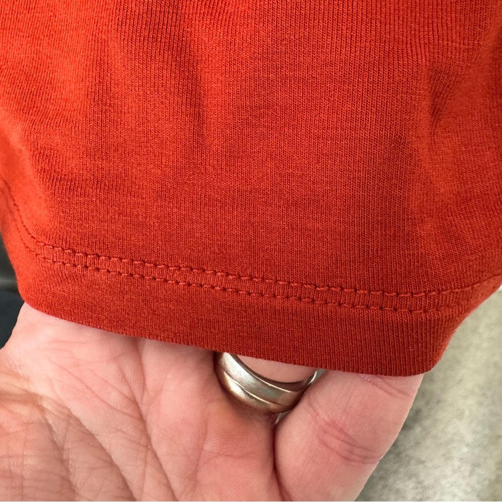 NWT Liverpool Los Angeles Mock Neck Long Sleeve Knit Top Orange Size Large Fall - Picture 7 of 9